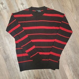 The Kooples Black & Red Stripped Thin Sweater Long Sleeve Shirt Size 2